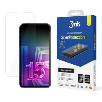 iPhone 15 3MK SilverProtection+ Antimikrobieller Displayschutz - Durchsichtig