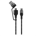 4smarts ComboCord CA 2-in-1 Ladekabel - 1.5m - Schwarz