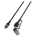 4smarts ComboCord CA 2-in-1 Ladekabel - 1.5m - Schwarz