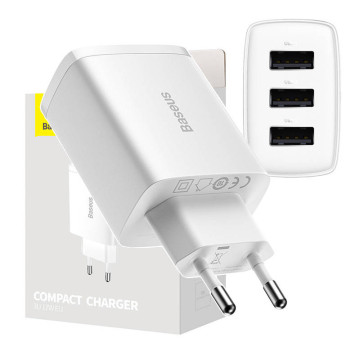 Baseus Kompaktes Schnellladegerät CCXJ020102, 3x USB, 17W