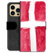 iPhone 13 Pro Max Premium Schutzhülle mit Geldbörse - Dänische Flagge