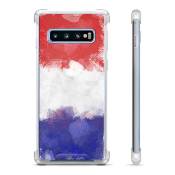 Samsung Galaxy S10+ Hybrid Hülle - Französische Flagge