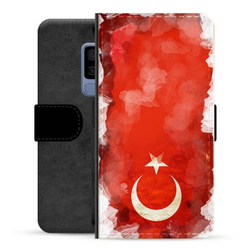 Samsung Galaxy S9 Premium Schutzhülle mit Geldbörse - Türkische Flagge