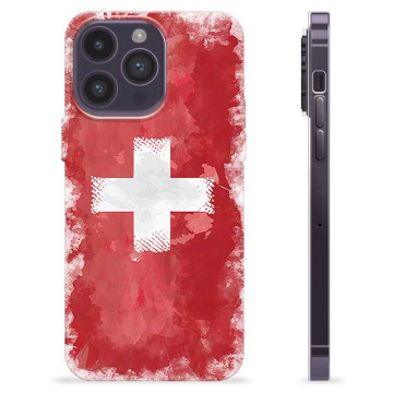 iPhone 14 Pro Max TPU Hülle - Schweizer Flagge