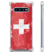 Samsung Galaxy S10 Hybrid Hülle - Schweizer Flagge