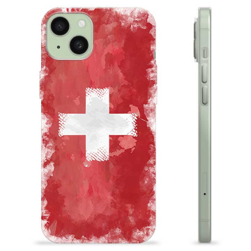 iPhone 15 Plus TPU Hülle - Schweizer Flagge