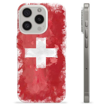 iPhone 15 Pro TPU Hülle - Schweizer Flagge