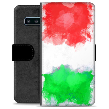 Samsung Galaxy S10 Premium Schutzhülle mit Geldbörse - Italienische Flagge