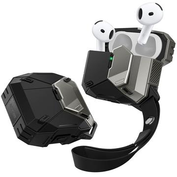 AirPods 4 Supcase Matrix Hülle mit magnetischer Aufladung - Schwarz