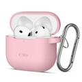 AirPods 4 Tech-Protect Silikon-Hakenhülle - staubiges Rosa