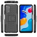 Anti-Rutsch Xiaomi Redmi Note 11/11S Hybrid Hülle mit Stand - Schwarz