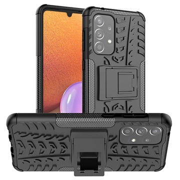 Anti-Rutsch Samsung Galaxy A33 5G Hybrid Hülle mit Stand - Schwarz