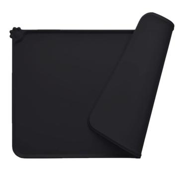 Anti-Rutsch-Silikon-Futtermatte für Haustiere - 47 x 30 cm - Schwarz