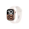 Apple Watch 10 GPS MWWH3QN/A - Aluminium, hellrotes Sportband, S/M, 42mm