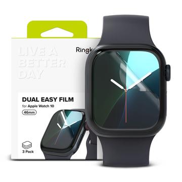 Apple Watch Series 10 Ringke Dual Easy Film Displayschutzfolie - 46mm - 3 Stk.