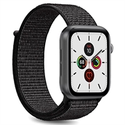 Apple Watch Series 9/8/SE (2022)/7/SE/6/5/4/3/2/1 Puro Nylon Sportarmband - 41mm/40mm/38mm - Schwarz