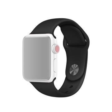 Apple Watch Series SE (2023)/9/8/SE (2022)/7/SE/6/5/4/3/2/1 Soft Silikonarmband - 41mm/40mm/38mm - Schwarz