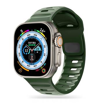 Apple Watch Series Ultra 2/Ultra/10/9/8/SE (2022)/7/SE/6/5/4/3/2/1 Tech-Protect IconBand Line Silikonarmband - 49mm/45mm/44mm/42mm - Armeegrün