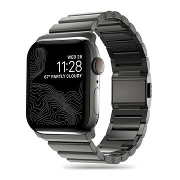 Apple Watch Series Ultra 2/Ultra/10/9/8/SE (2022)/7/SE/6/5/4/3/2/1 Tech-Protect SteelBand Edelstahlarmband - 49mm/46mm/45mm/44mm/42mm - Schwarz