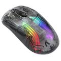 Attack Shark X2 Transparente Kabellose Maus mit RGB - Schwarz