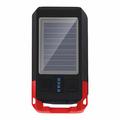 BG-1706 USB+Solar Wiederaufladbare Fahrradlichter Wasserdicht 6 Lichtmodi Fahrrad Doppelscheinwerfer mit Horn Alarm - Rot