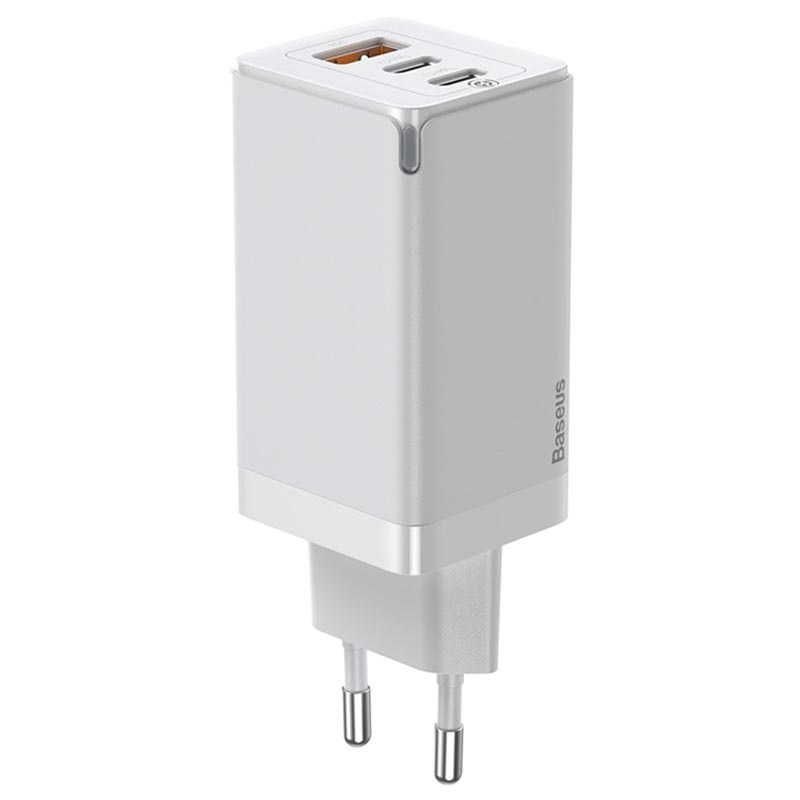 Baseus GaN2 Pro Schnell Ladegerät mit USB-C Kabel CCGAN2P-B02 - 65W - Weiß