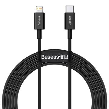 Baseus Superior Serie USB-C / Lightning Kabel - 2m, 20W - Schwarz