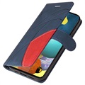 Bi-Color Series Samsung Galaxy A51 Wallet Hülle - Blau