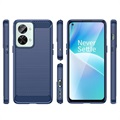 OnePlus Nord 2T Brushed TPU Hülle - Karbonfaser - Blau