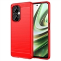 OnePlus Nord CE 3 Lite/N30 Gebürstete TPU Hülle - Karbonfaser - Rot