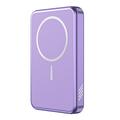 C10 Portable 15W Magnetische Wireless Powerbank 5000mAh - Lila