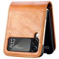 Card Serie Samsung Galaxy Z Flip4 5G Wallet Hülle - Braun