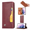 Card Set Serie Samsung Galaxy S21 FE 5G Wallet Hülle - Weinrot