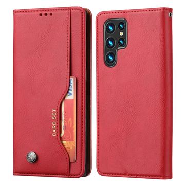 Card Set Serie Samsung Galaxy S24 Ultra Wallet Hülle - Rot