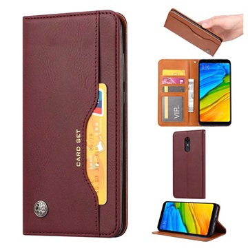 Card Set Serie OnePlus 6T Wallet Schutzhülle - Weinrot