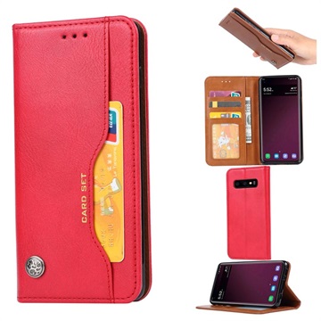 Card Set Series Samsung Galaxy S10e Wallet Hülle - Rot