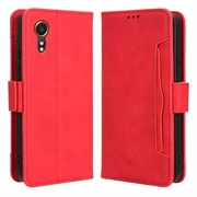 Samsung Galaxy Xcover7 Wallet Hülle mit Kartenhalter - Rot