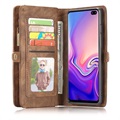 Caseme 2-in-1 Multifunktions Samsung Galaxy S10 Wallet Hülle - Braun