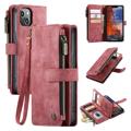 Caseme C30 Multifunktions iPhone 14 Max Wallet Hülle - Rot