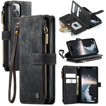 Caseme C30 Multifunktions iPhone 15 Wallet Hülle - Schwarz