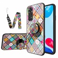 Checkered Pattern Xiaomi Redmi Note 11/11S Hybrid Hülle - Buntes Mandala