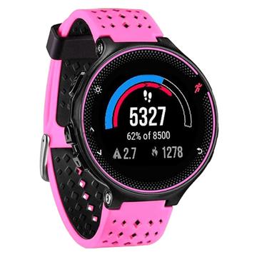 Zweifarbiges Garmin Forerunner 235/630/735 Silikon Sportarmband - Pink / Schwarz