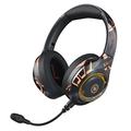 EL-A2 Klappbares Gaming-Headset Graffiti Cooler Kopfhörer mit Mikrofon Kopfmontierter Bluetooth-Kopfhörer (Offene Verpackung - Bulk Befriedigend) - Schwarz