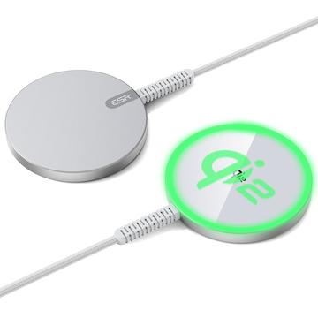 ESR HaloLock Qi2 Mini MagSafe Wireless Ladegerät 15W - Silber