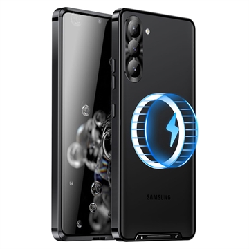 Galvanisierte Magnetisch Samsung Galaxy S23 5G Hybrid Hülle - Schwarz