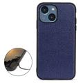 Elegante iPhone 14 Max Ledertasche - Blau