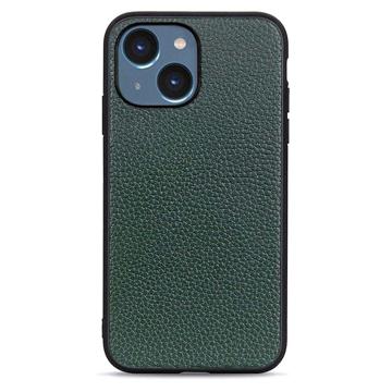 Elegant iPhone 14 Max Leder Cover - Grün