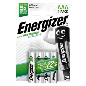 Energizer Recharge Extreme Wiederaufladbare R03/AAA-Batterien 800mAh - 4 Stk.