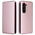 Samsung Galaxy Z Fold5 Flip Hülle - Karbonfaser - Roségold