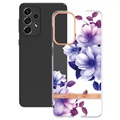 Flower Serie Samsung Galaxy A33 5G TPU Hülle - Lila Begonie